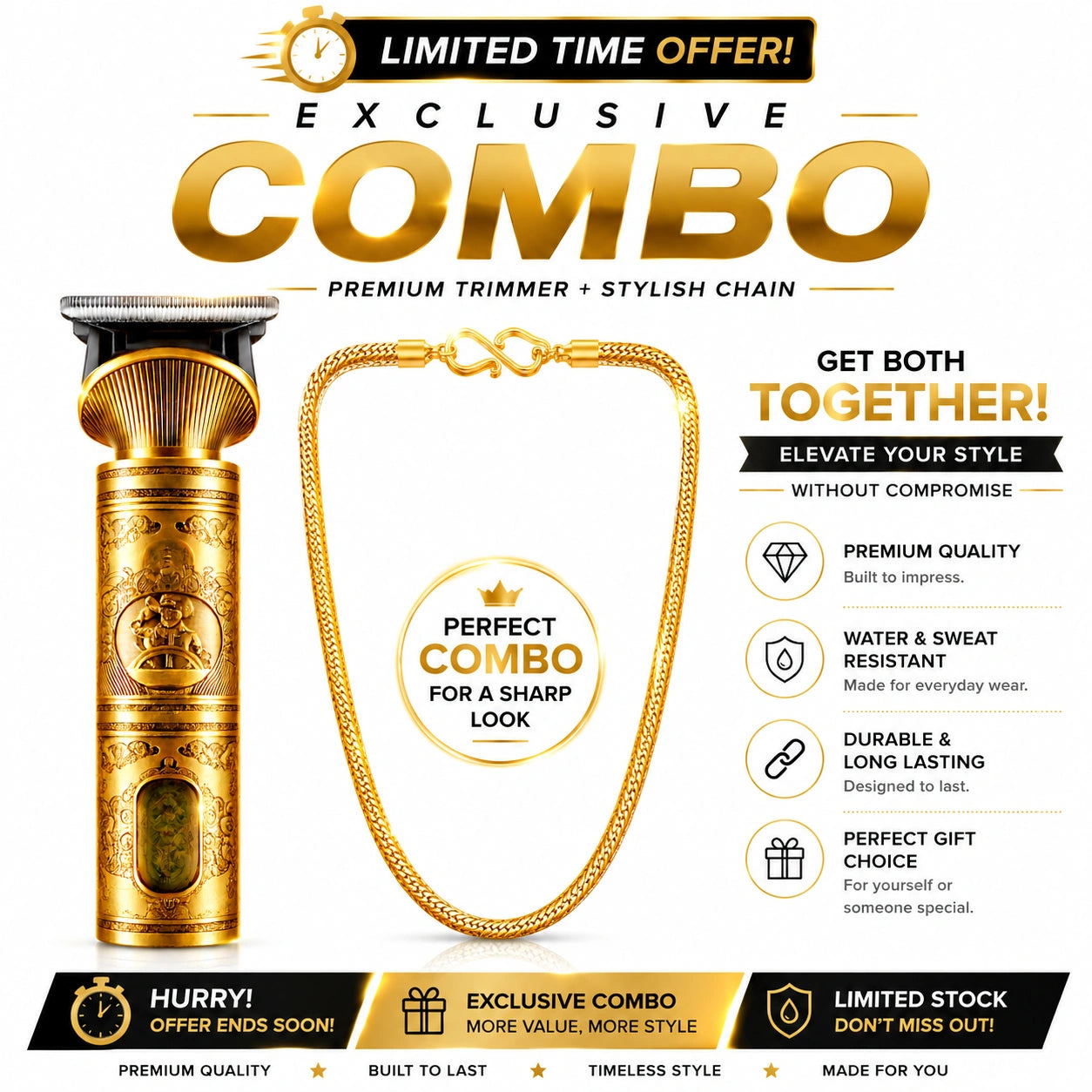 Goldx Trimmer + Silk Chain (COMBO)